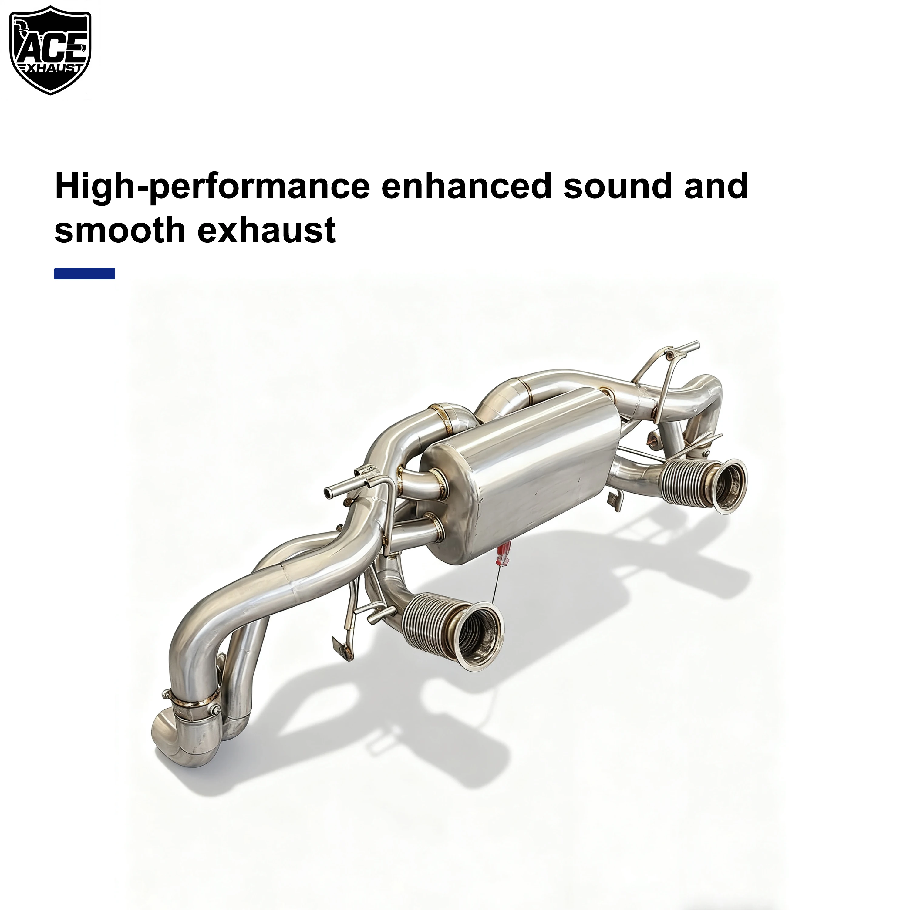 ACE Hochwertige Edelstahl-Auspuffanlage für Audi R8 V10 5.2L, Klappengesteuerter Catback-Auspuff, Schalldämpfer, Leistungs-Auspuffrohr – Detail 7