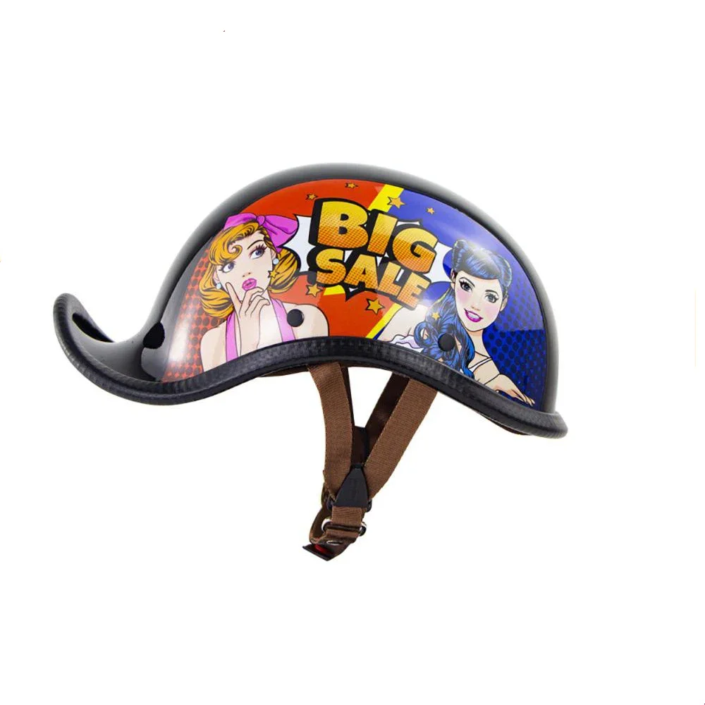 

Motorcycle Helmet Moto Youth Helmets Retro Half Helmet for Bike Moped Scooter Adult Motorcycle Half Face Vintage Helmet Hat Cap