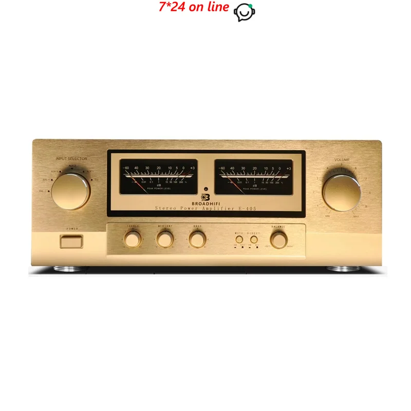 

Clone Accuphase E405 HIFI High-power Gold-sealed Tube Home with Remote Control Fully Balanced Integrated Power Amplifier