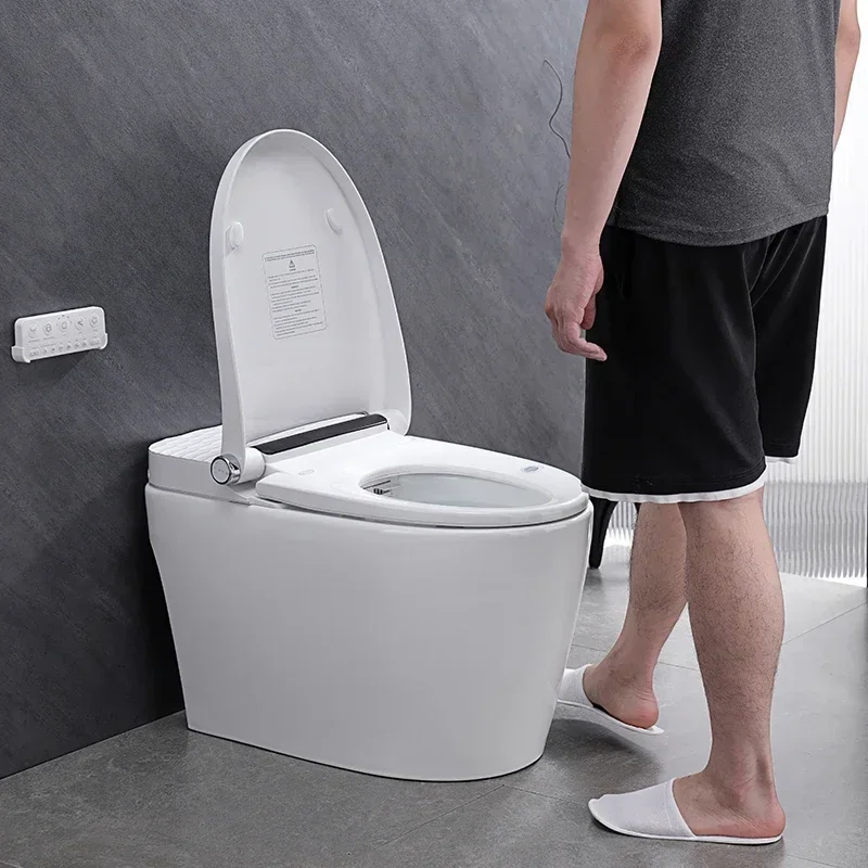 for Hot selling new design smart toilet automatic flushing seat cushion heating with LED display ceramic automatic toilet