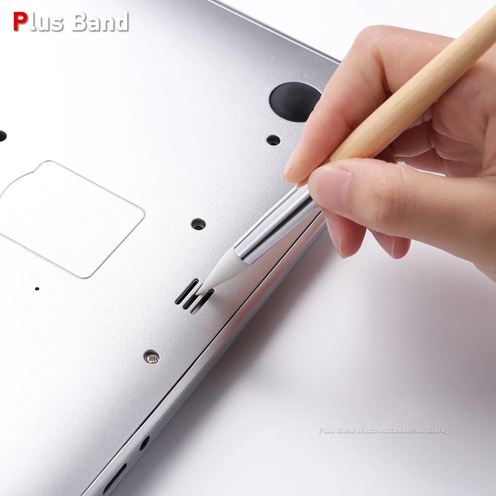 5PCS Watch Dial Cleaner Cleaning Pen Wooden Rod for Cleaning Watch Hands Movement Silicone Watch Accessories