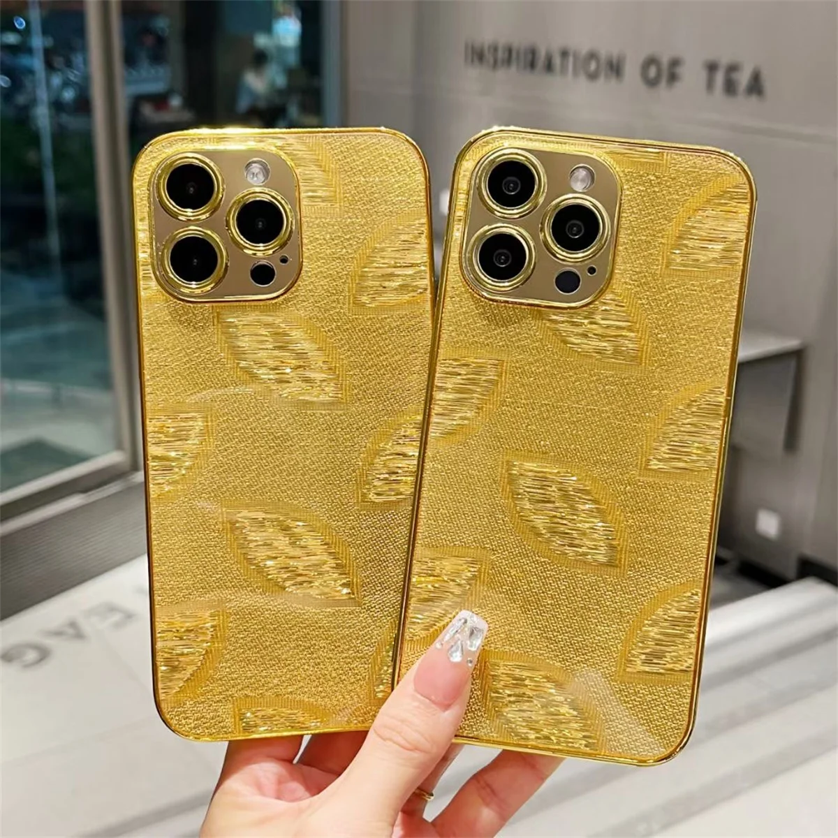 Golden Leaf Galaxy For Samsung A52 A13 A73 A14 A24 A54 S20 S23 Phone Case Full Package 15 iPhone11 12 13 14