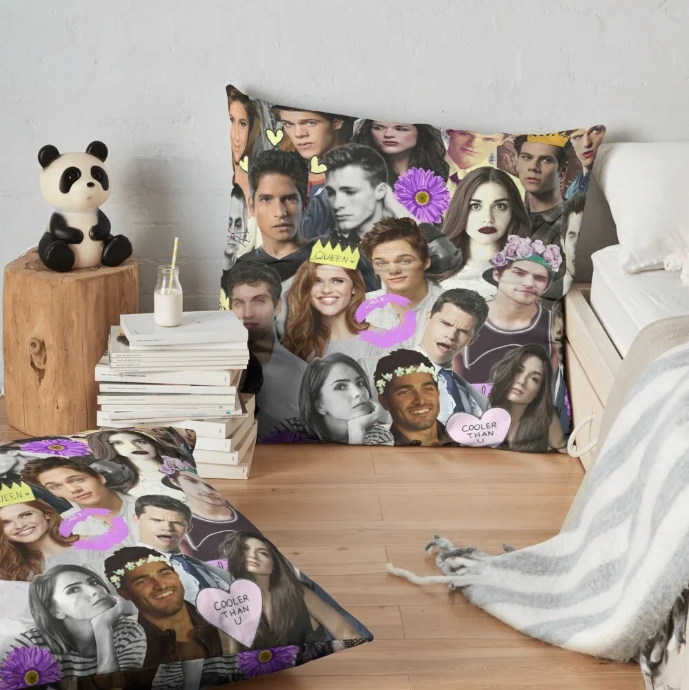 Teen Wolf Collage Printed Pillowcase Sofa Car Soft Cushion Cover Case Home Decor Accessories