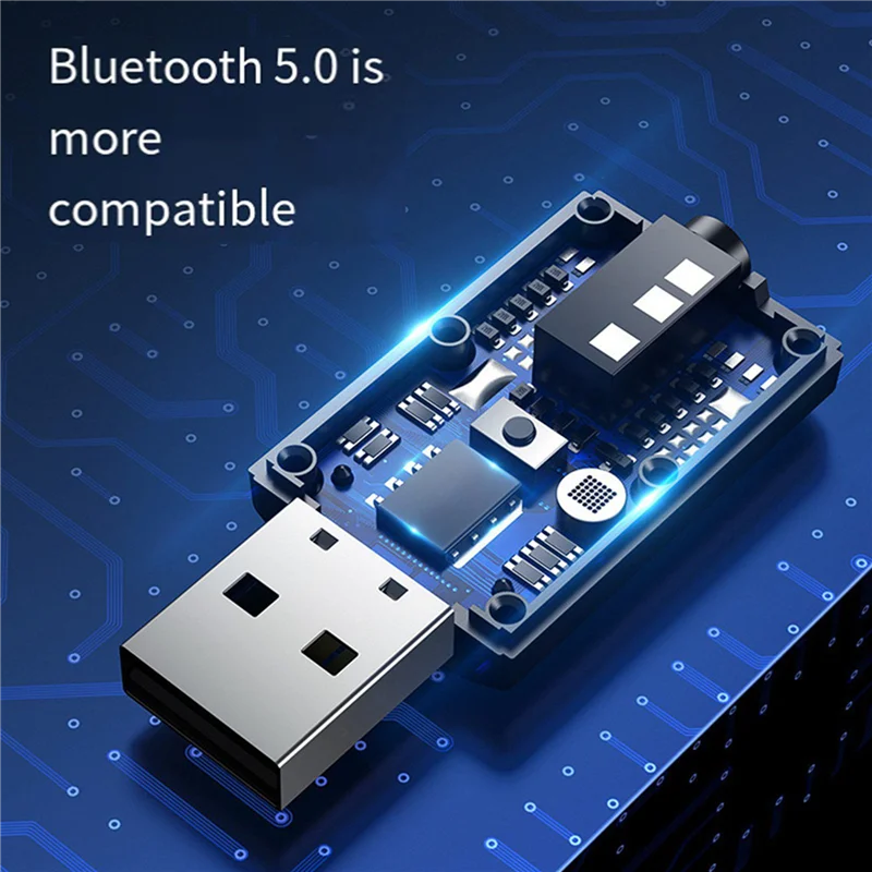 A37T-2X 4 em 1 Bluetooth 5.0 USB Bluetooth Transmissor Receptor Adaptador de Áudio Com Chamada Carro Receptor Bluetooth