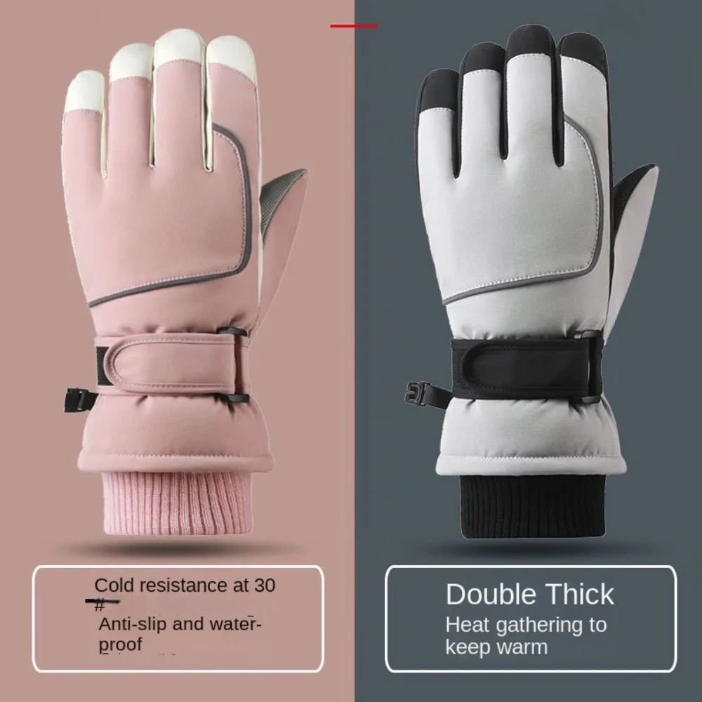 New Touchscreen Ski Gloves Waterproof Winter Cycling Gloves Non-slip Winter Mittens Women