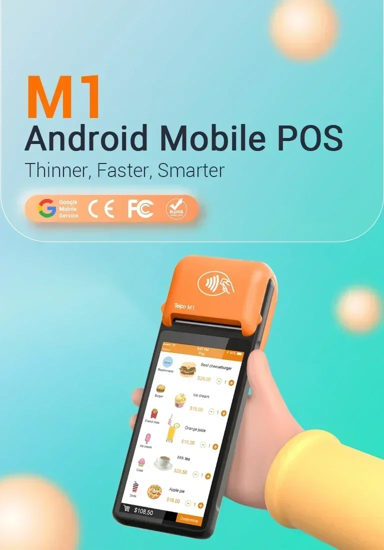 

Excellent Top Quality Hot SalesContactless Card Reader Portable Mobile Handheld Payment Terminal Restaurant
