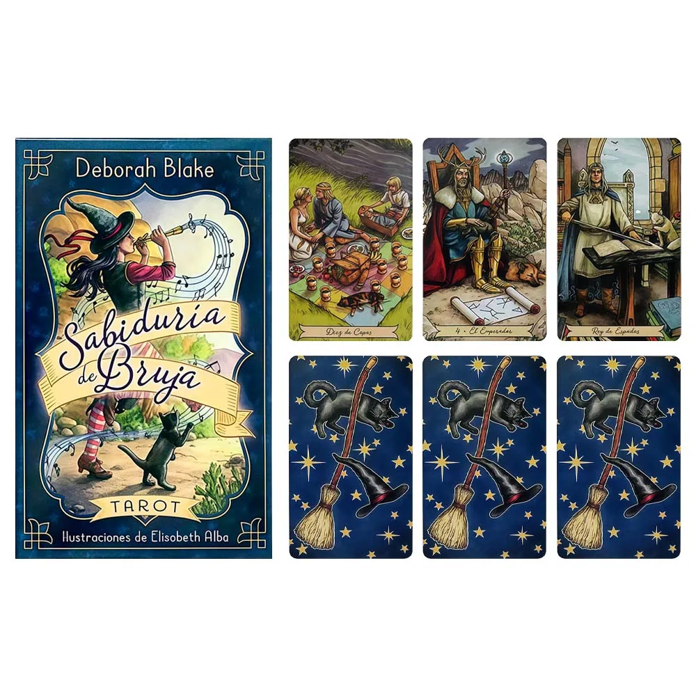 

1 Box Everyday Witch Tarot Cards 78 Deck with Guidebook English Oracle Divination Witchcraft Magic Tarot Set