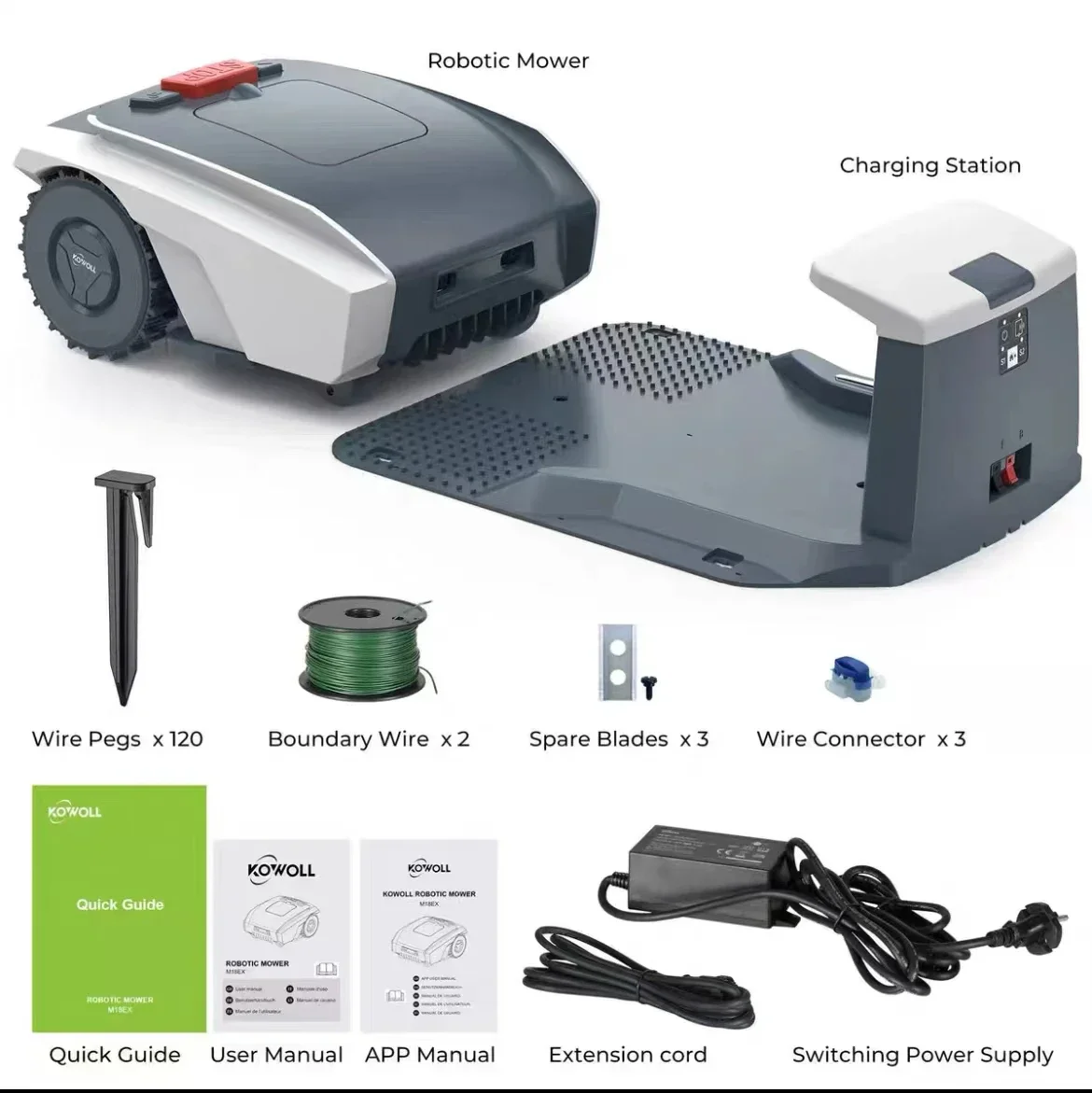 ARRIVAL M18E High Efficiency Recharge Automatic Robotic Electric 1500 Sqm The Robot Lawn Mower for Mowing GPS 2023 NEW