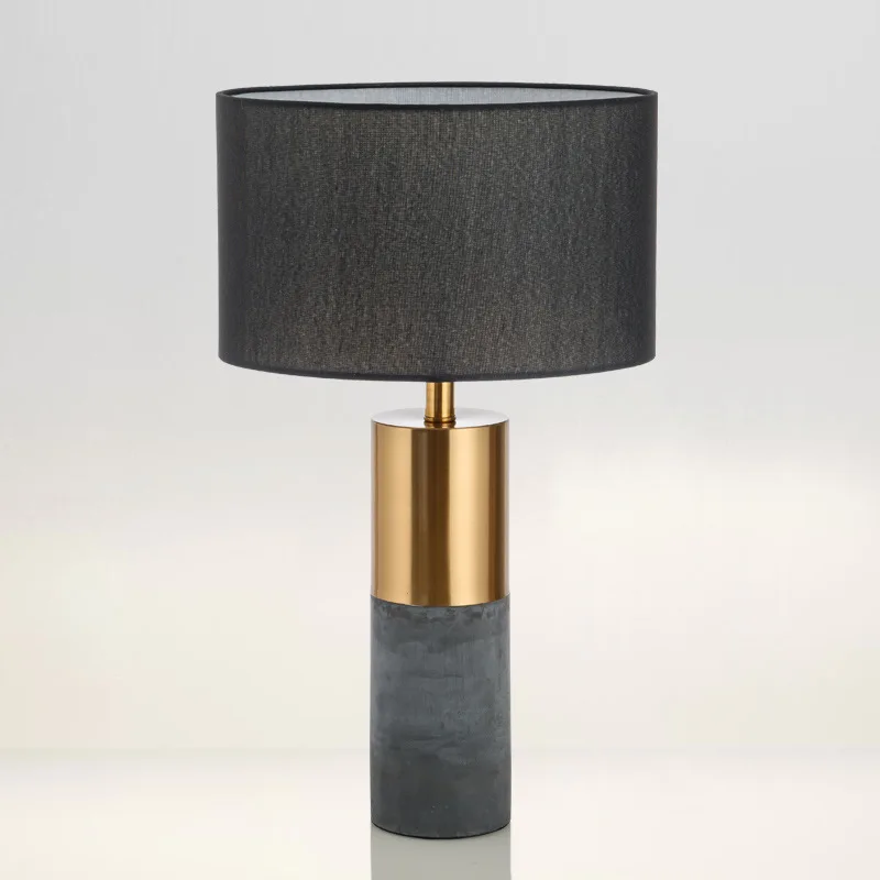 Postmodern American cement table lamp Nordic creative bedside table lamp
