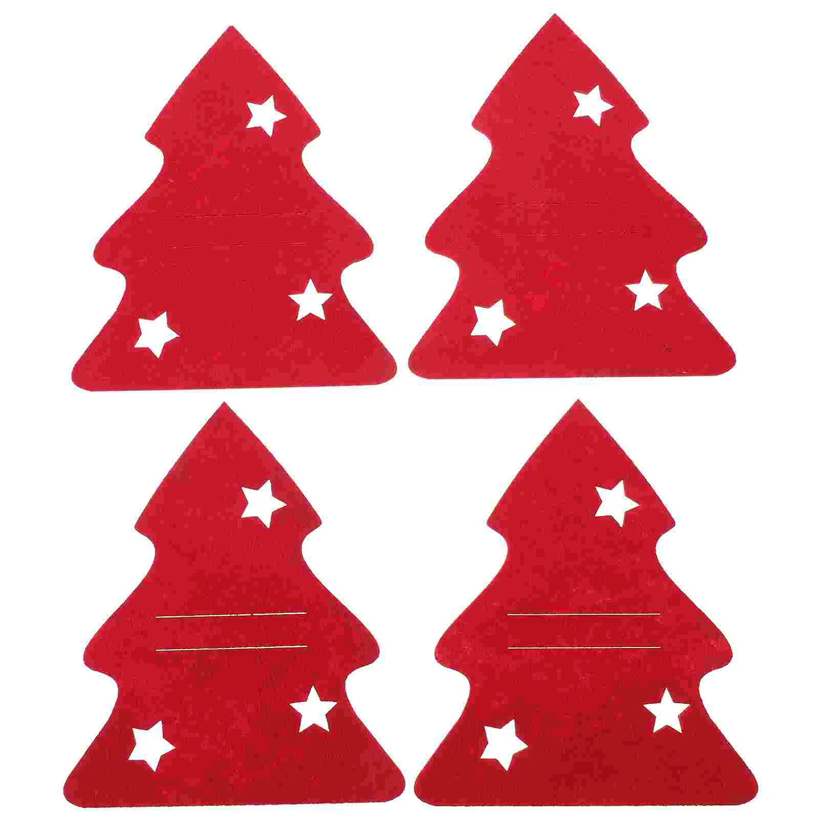 8 Pcs Christmas Tree Cutlery Bag Set Reasonable Design Holders Adorable Tableware Pouch Pocket Bags Felt Cloth Elements