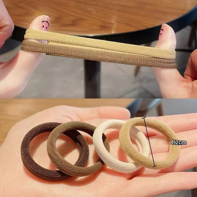 20 قطعة/المجموعة النساء بلون مطاطا رباط شعر Scrunchies أنثى فتاة سلس الشعر الحبال عادية ذيل حصان حامل إكسسوارات الشعر #6