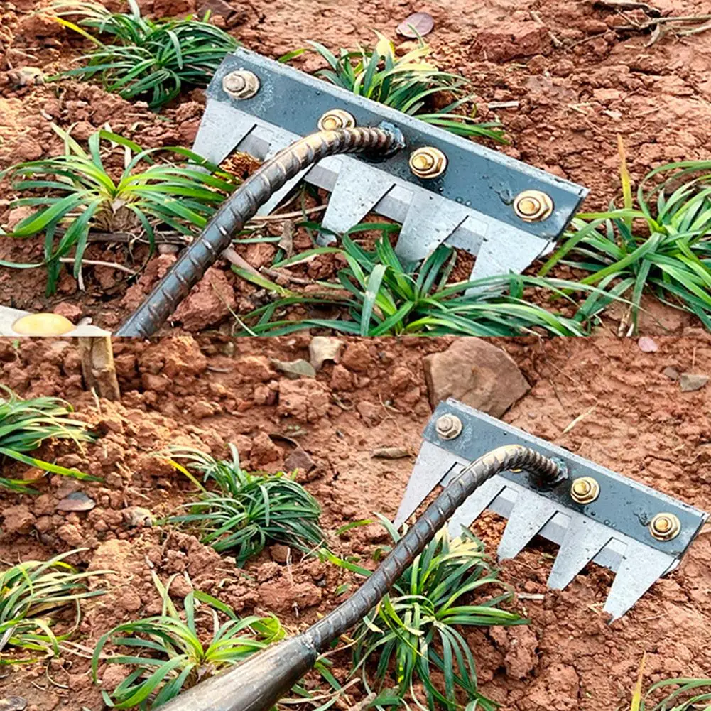 5/6/7/8 الأسنان الكربون الصلب حديقة اليد أشعل النار أداة مزرعة إزالة الأعشاب الضارة خدش الزراعية مسمار مسلفة معدنية مسلف حديقة أداة إزالة الأعشاب الضارة #1