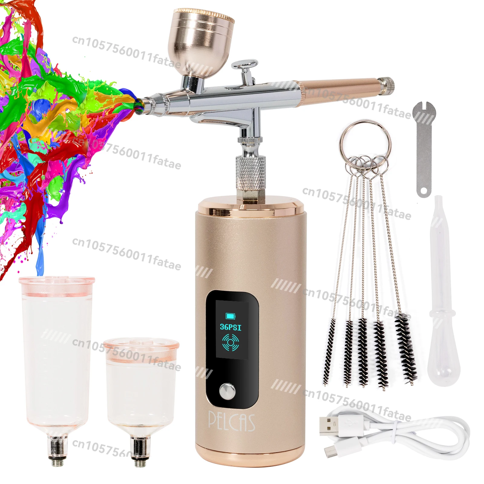 

Paint Air Gun Makeup Nail Gun Machine Eyebrow Coloring Gun Kit