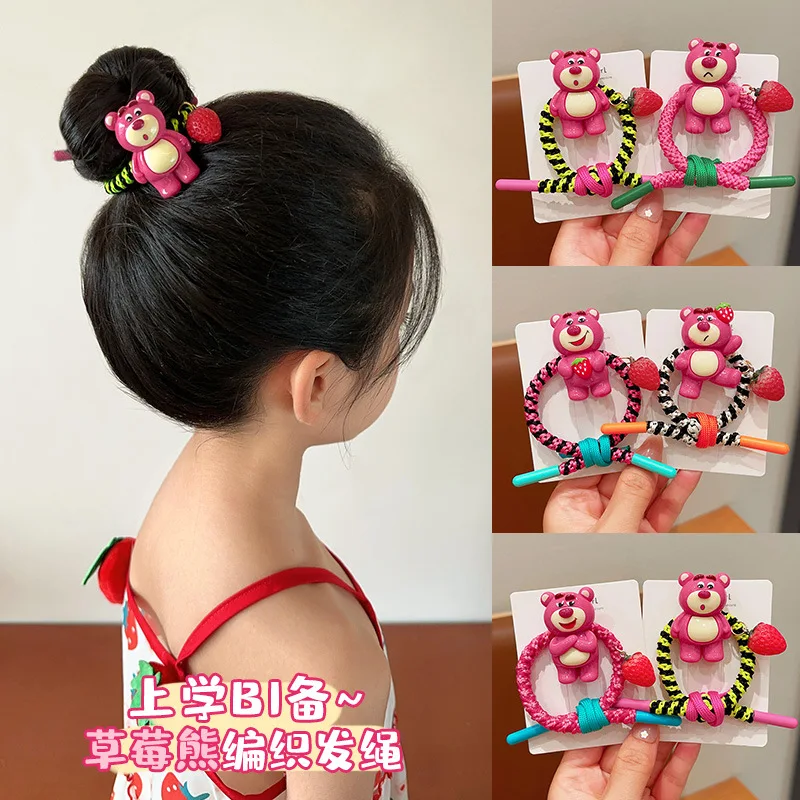 New Disney Lotso Hair Tie Cartoon Girls' Hair Band Braided Hair Band Cute Little Girl Hair Accessory Girls' Gift