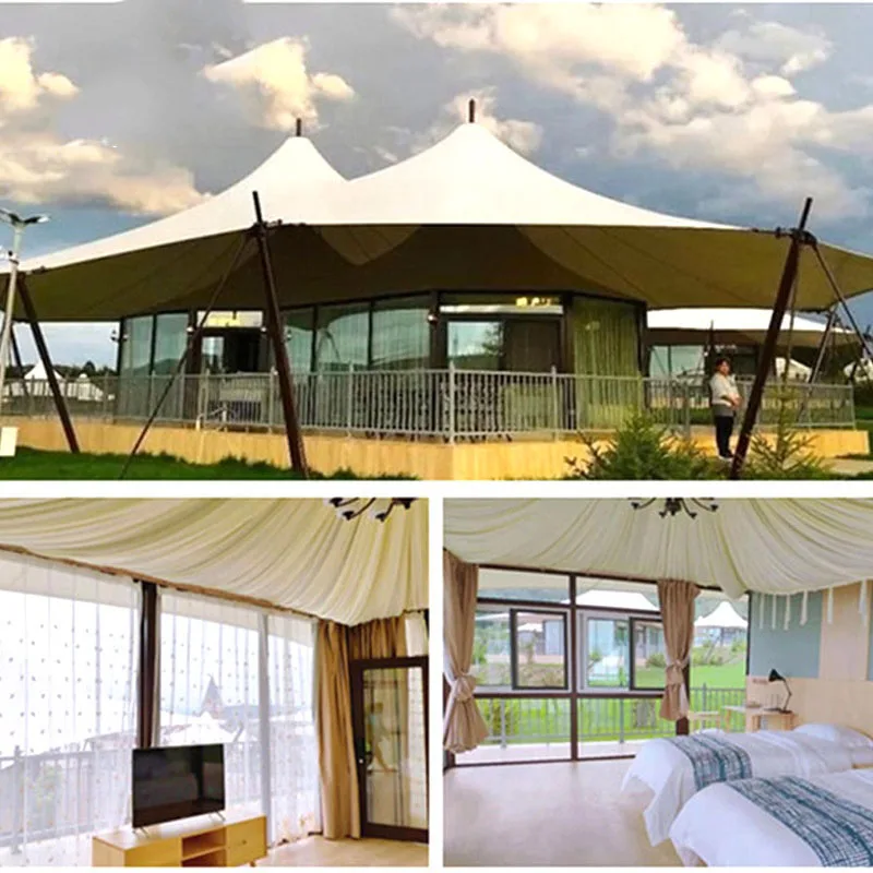 Camp Tent Manufacturer Customized Membrane Structure High-End Vacation Outdoor Accommodation Hotel Tent