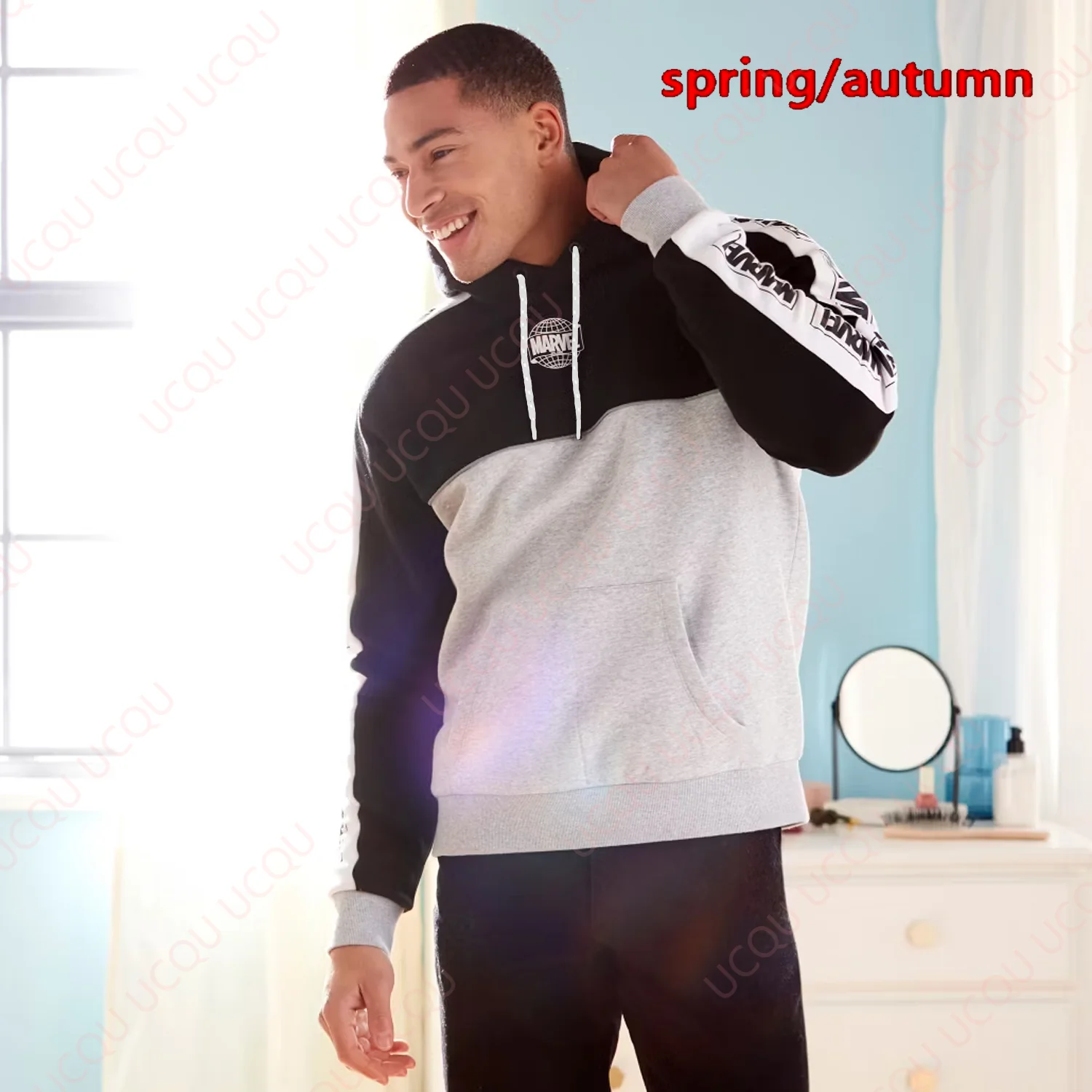 

Disney Marvel Hooded Sweatshirt Unisex Vintage Print Loose Oversize Fashion Pullover Sportwear Streetwear