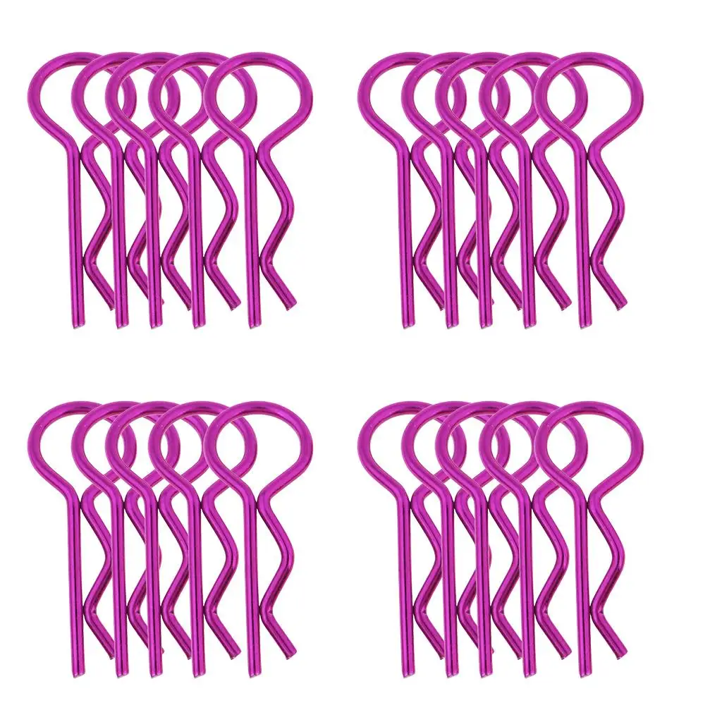 Bodyshell R Clips Pins Purple Metal Accessory for Redcat HSP HPI RC Buggy Truggy 1 10 Scale Cars