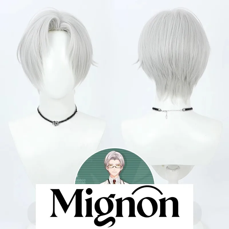 

Парик для косплея Tears of Themis Moyi, серебристо-белый, с рваной короной, центральная часть, гнездо Богомола