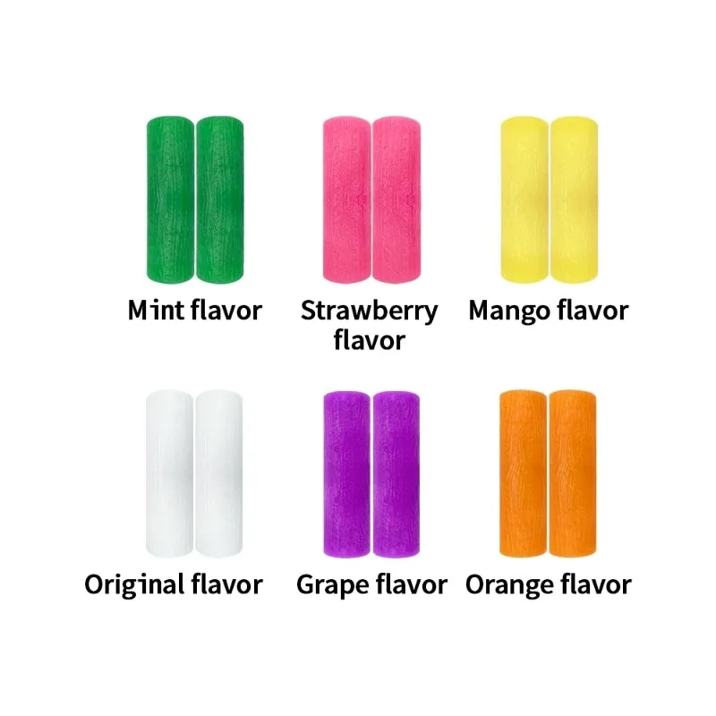 

50 комплектов жевательных средств, выравнивающих фруктовых вкусов, силиконовых зубов, гибких выравнивателей сидений, жевательных подносов, подносов для зубных брекетов