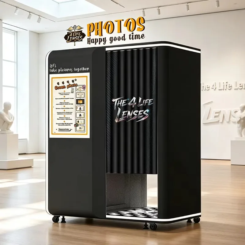 Custom Factory Party Photo Booth Tent & Kiosk Korean Style Self Service Vending Machine for Selfie Entertainment