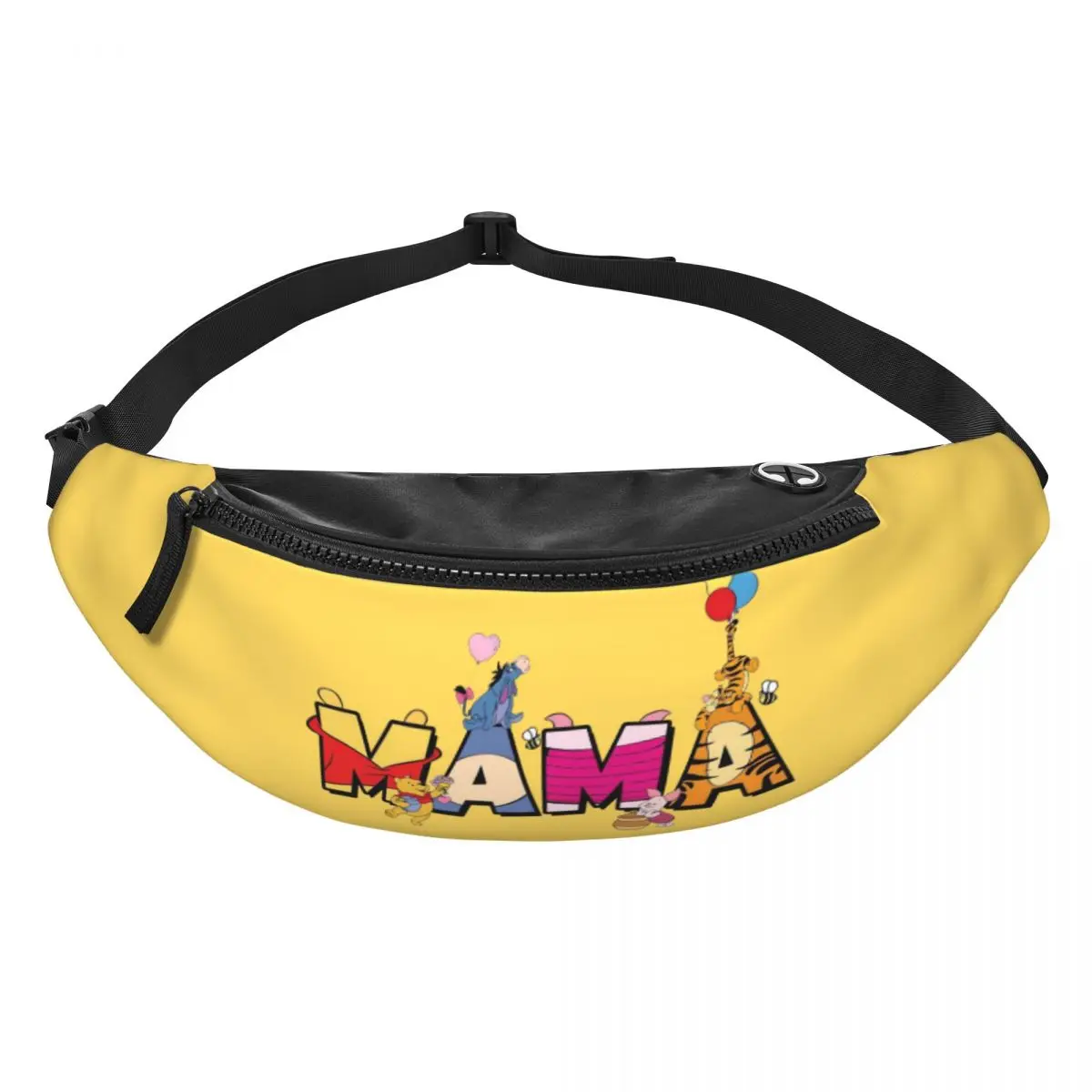 

Custom My Friends Cartoon T-Tigger Pooh Fanny Pack Men Women Casual Crossbody Waist Bag for Travel Cycling Phone Money Pouch