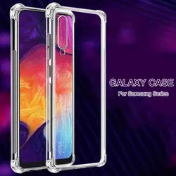 Transparent Shockproof Phone Case For Samsung Galaxy A50 A51 A70 A31 A11 A71 A10 A20E A20 A30 A50S A12 A30S Silicone Back Cover