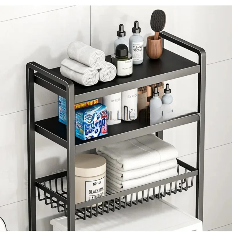 Household Laundry Storage Rack Toilet Roller Wave Wheel Washing Machine Rack Landing Above The Balcony Bathroom Holder