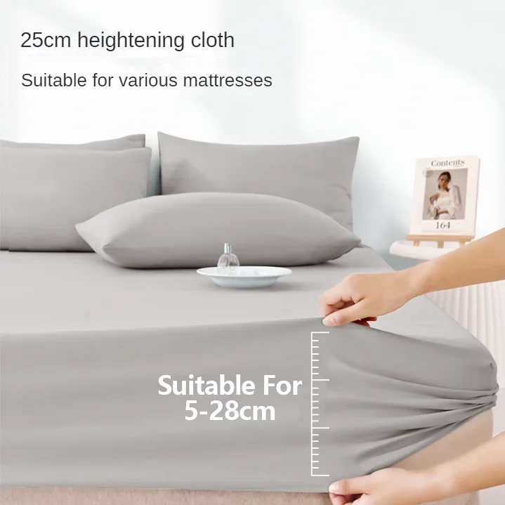 High Quality Fitted Sheet Single Double King Queen Size Mattress Cover With Elastic Band Bed Sheet 90/120/150/180 Fit Sheet