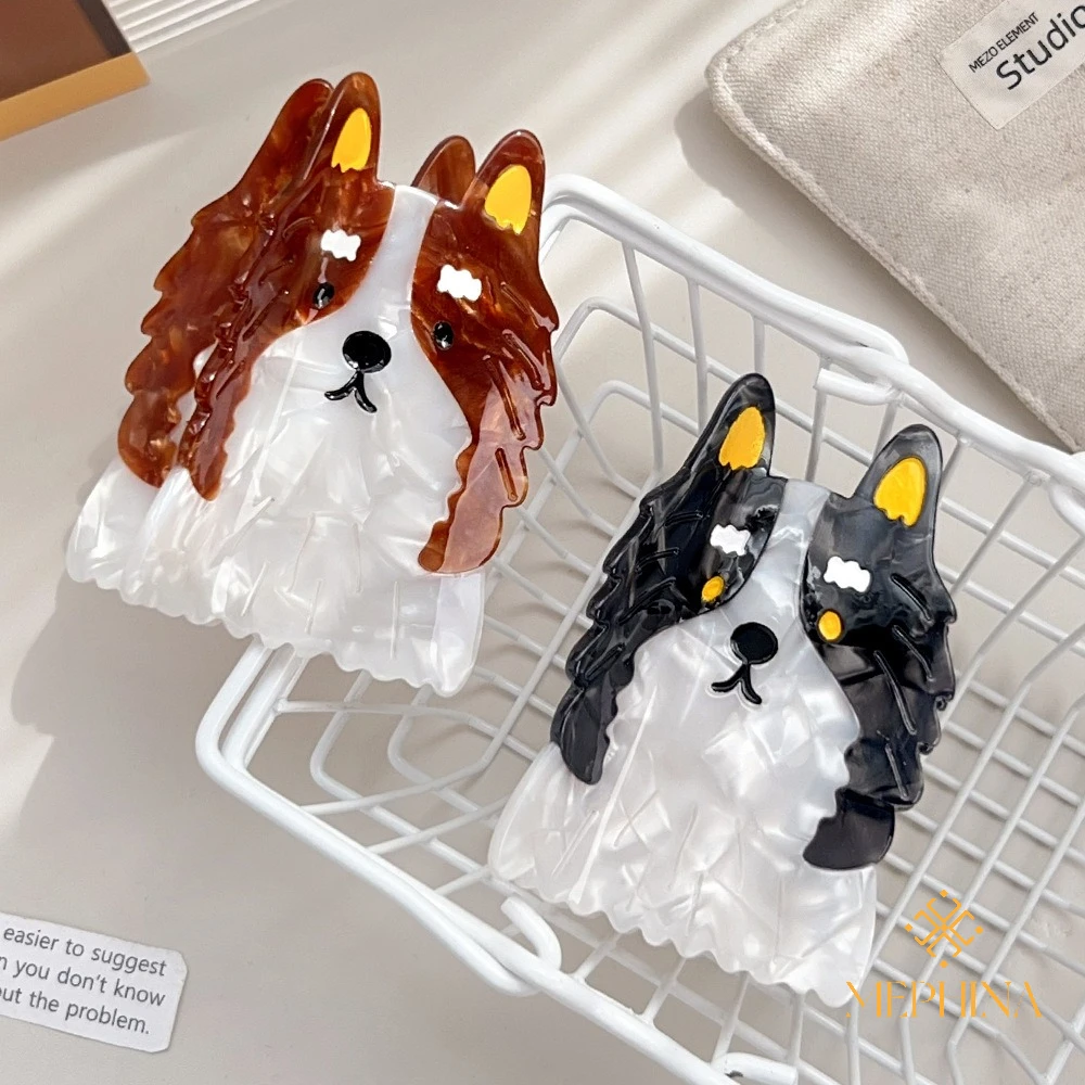 

MEPHINA Animal Series Hair Claw Clips Dog Hair Claw Border Collie Hair Clip Puppy Hair Claw Cute Hair Claw Accessories for Women