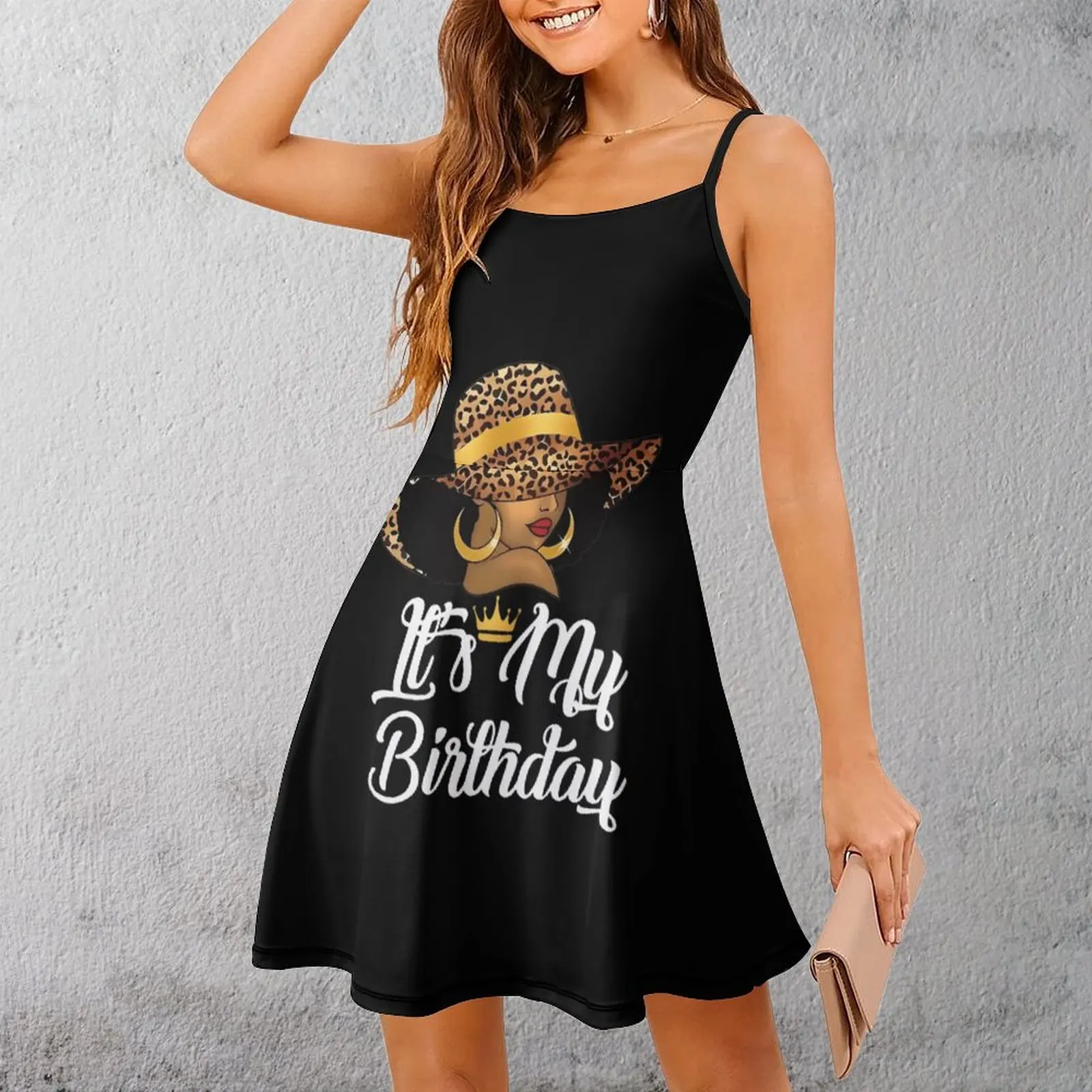 

Sexy Birthday Leopard Hat Queen Novelty Women's Sling Dress Woman's Dress Funny Novelty Parties Dresses