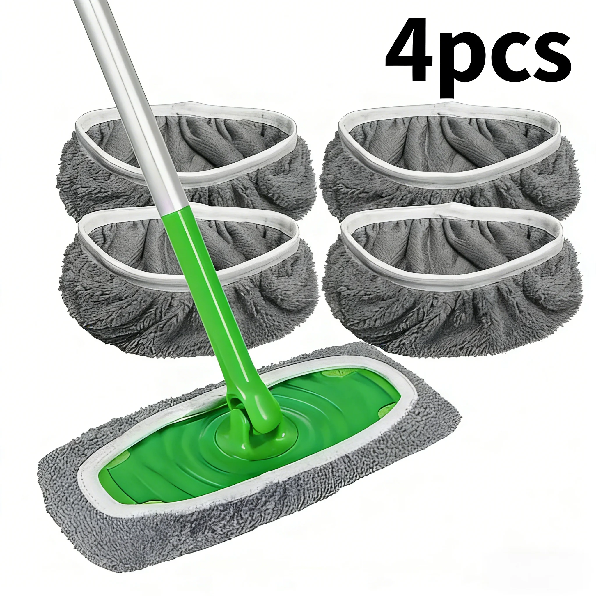

This four-pack of super absorbent grey mop pads is expertly designed with a practical white elastic edge