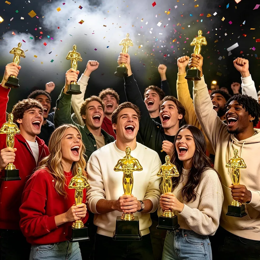 A06F-Plastic 10 Inch Golden For Award Trophy Gold For Award Ceremony, Celebration, Sports, Events, Competition
