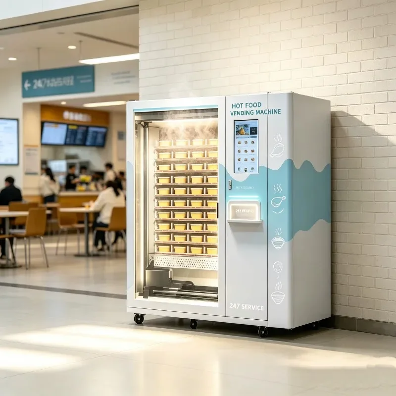 Intelligent Fast Food Vending Machine Hot Food Bento Lunch Box Sandwich Automatic Cashless Vending Equipment