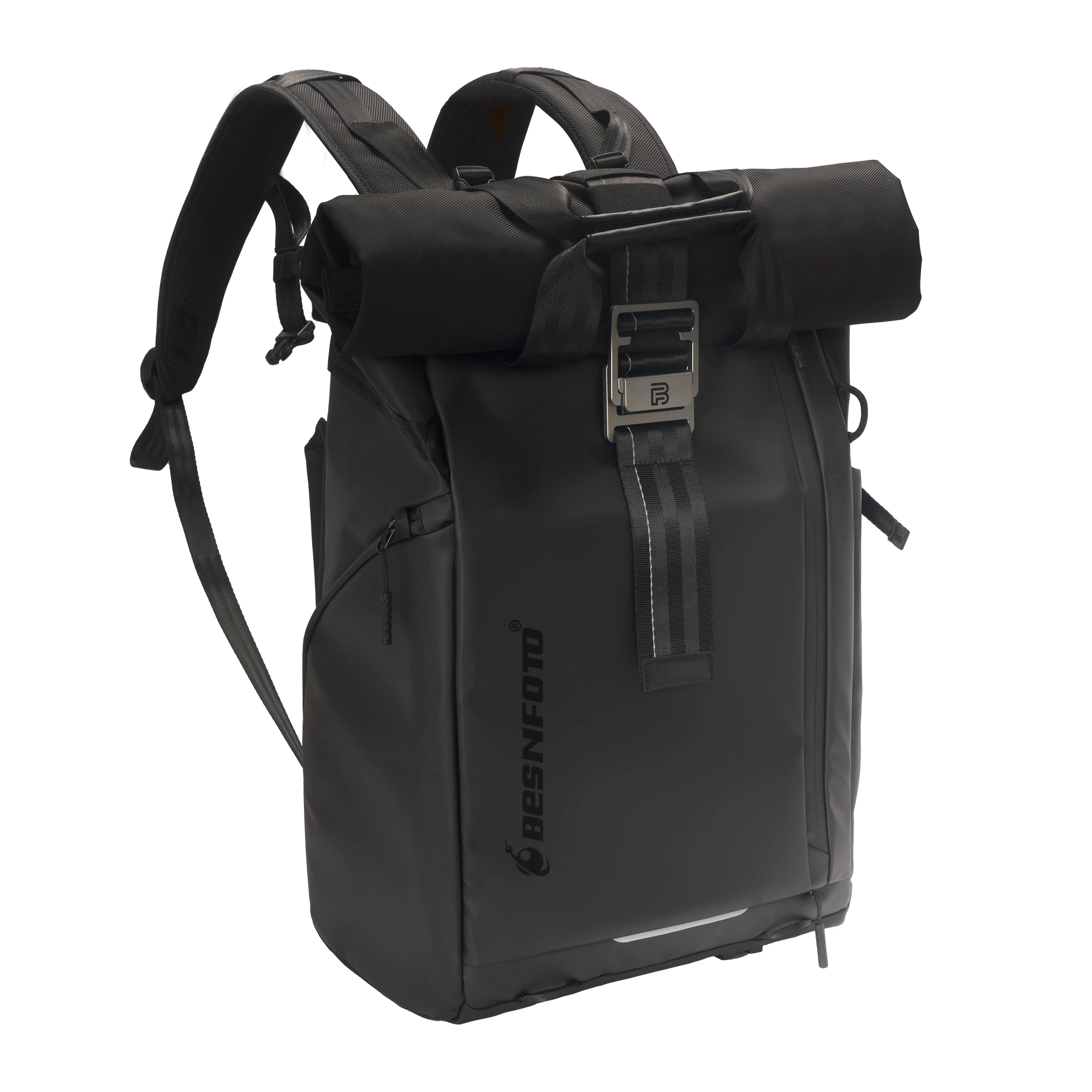 

Besnfoto Waterproof Camera Backpack with Laptop Compartment & Tripod Holder, Roll Top Photography Bag for Travel Hiking