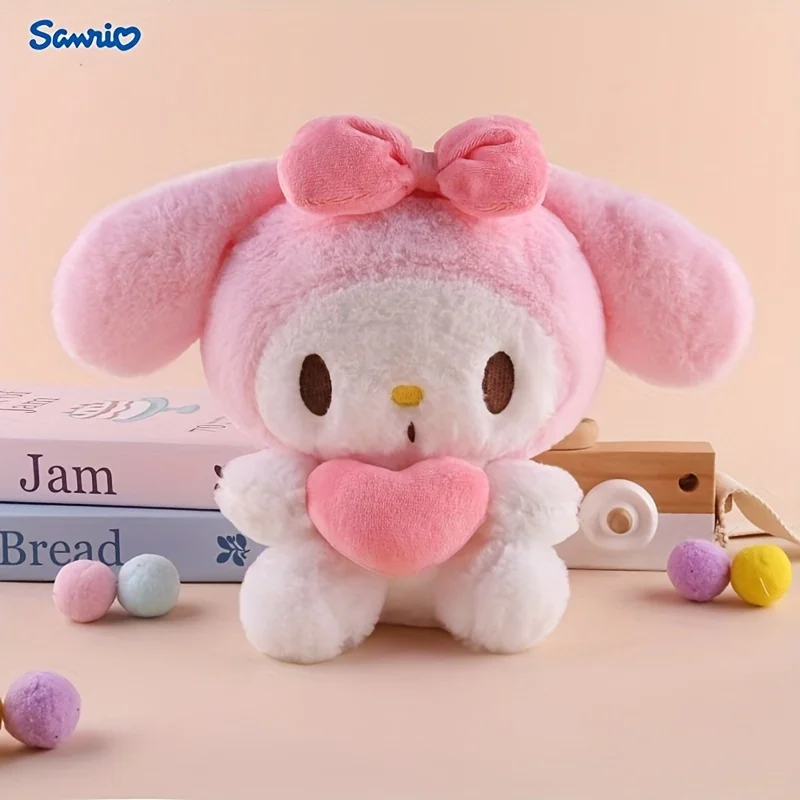 22cm Sanrio Hello Kitty Kuromi almohada KT juguete de peluche niña relleno suave Animal juguete corazón mi melodía Cinnamoroll Navidad Halloween Dec
