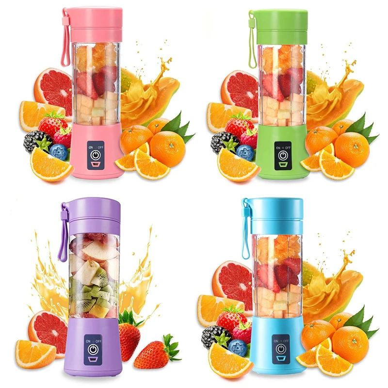 Blender Lemon Portable Electric Juicer USB Rechargeable Fresh Fruit Juice Frozen Kitchen Maker Squeezer Blades Mixer