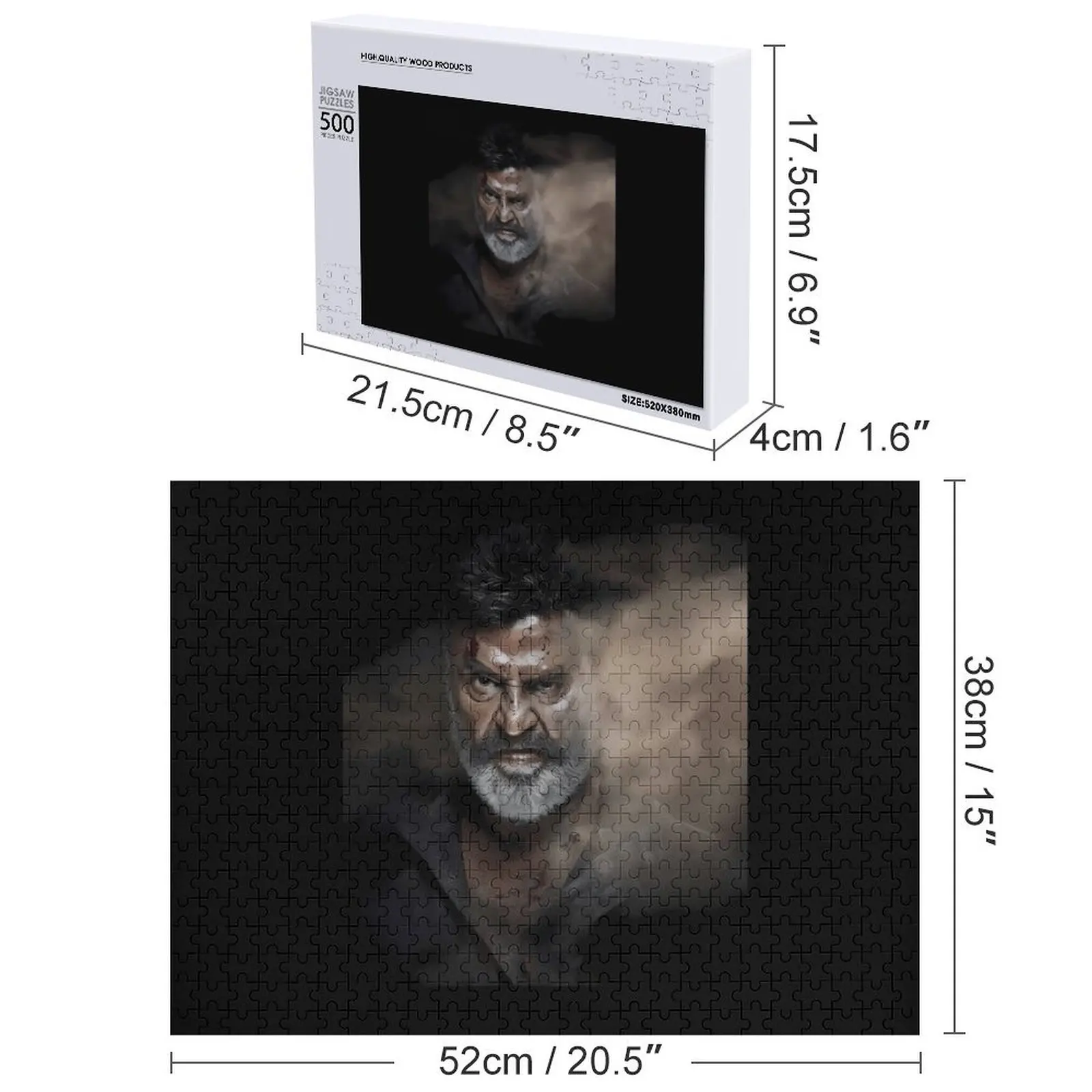 Kaala - Rajinikanth \t بازل قطع مخصصة لعبة أطفال مخصصة ألعاب مخصصة لغز الأطفال