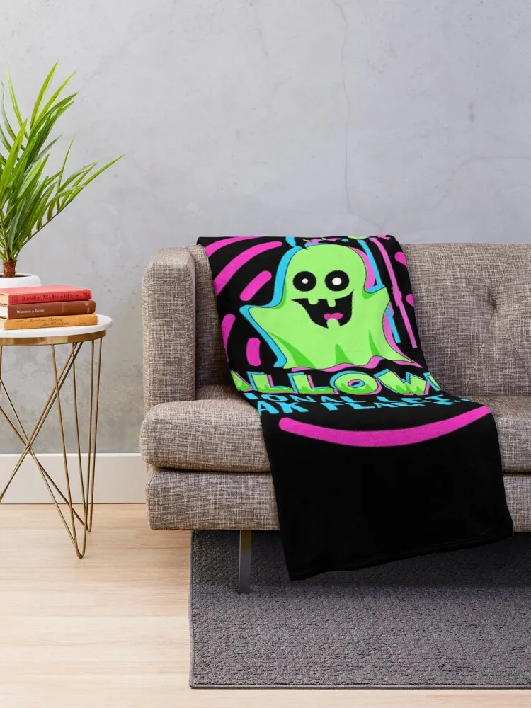 Let Your Freak Flag Fly Meme Ghost Goblin & Bat Throw Blanket Soft Heavy Blankets