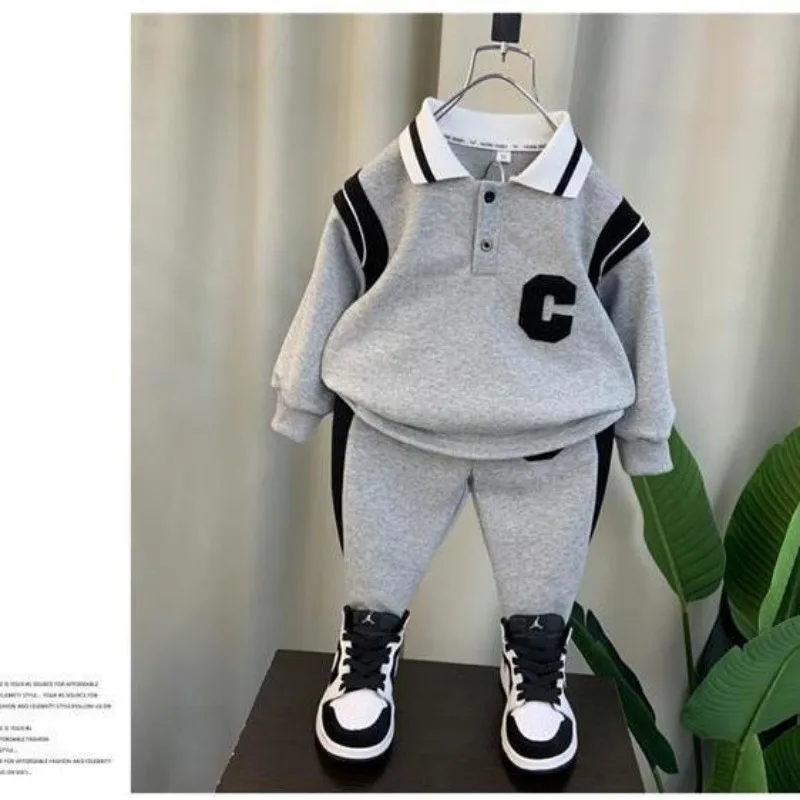 1-6 Years Children Clothing Set New Boys Casual Clothes Kids Fashion Sweatshirt And Pants 2 Pcs Baby Autumn Winter Tracksuits