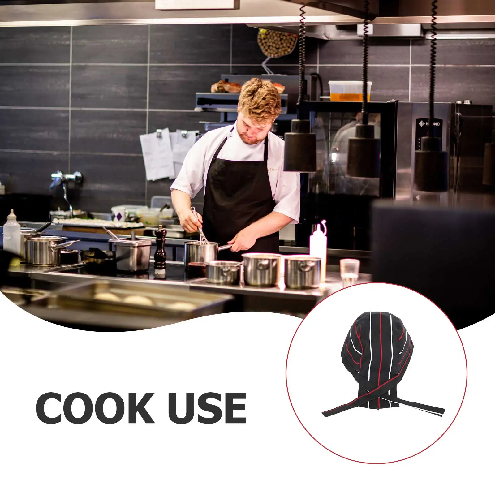 

2pcs Chef Pirate Skull Caps for Chef Caps Men Women Polyester Adjustable Ribbon Kitchen Cap Daily Wear Eco Friendly
