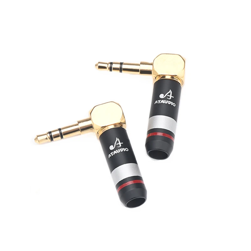 4 sztuki chifi 3.5mm słuchawki Stereo wtyczka 90 stopni gniazdo Audio adapter złącze głośnika do lutowania 3.5 wtyczki