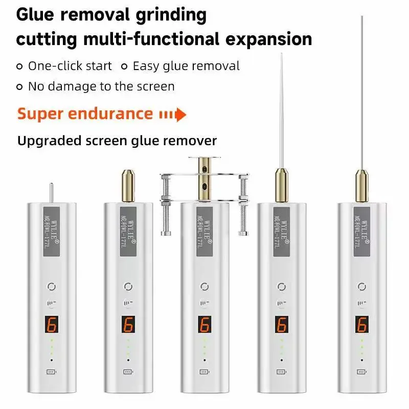 Wylie WL-177L Hand-held multi-functionsl glue remover Upgraded Screen Deglosser Phone Remove OCA Glue Grinder