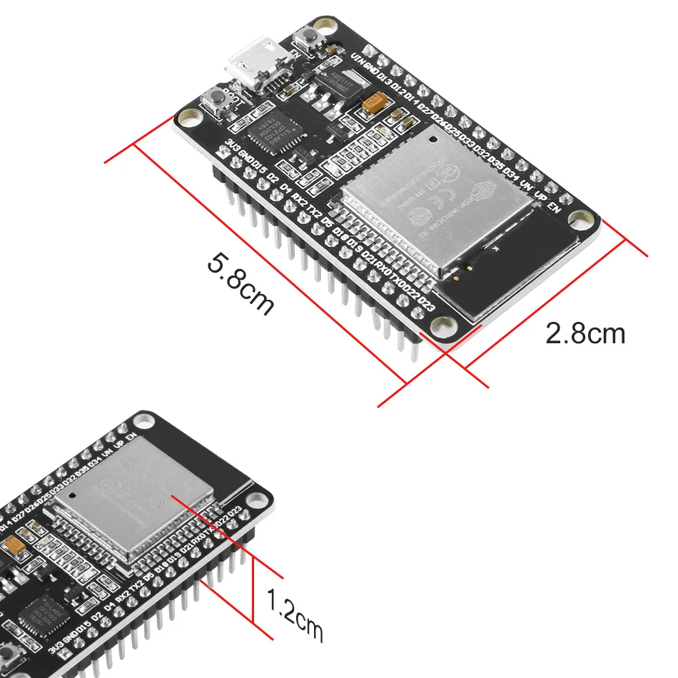 ESP32 ESP32S ESP-32S ESP-32 CP2102 Wireless WiFi Bluetooth Development Board Micro USB Dual Core Power Amplifier Filter Module