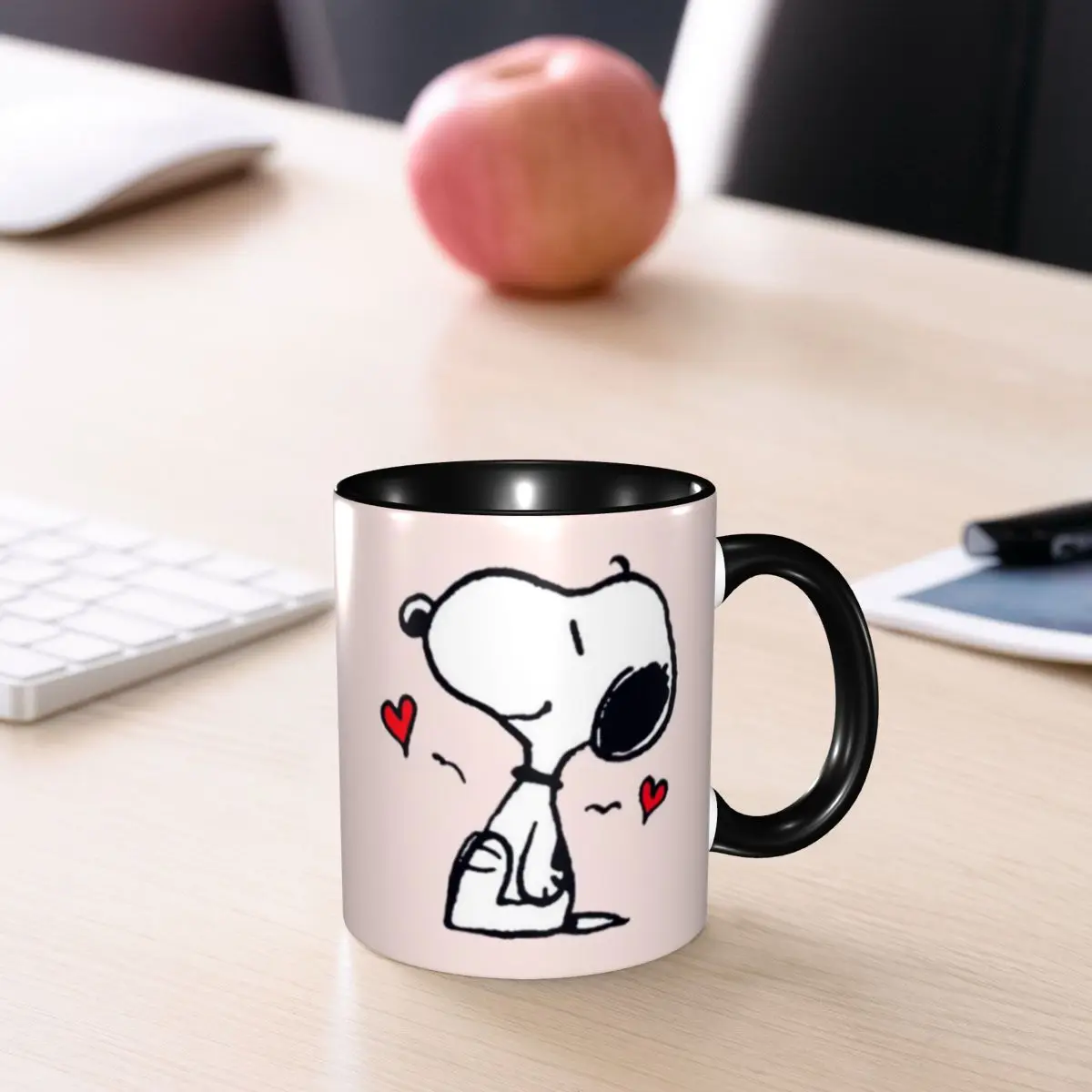 Cartoon Snoopy Woodstock Animation Coffee Mugs DIY Customized Ceramic Milk Tea Mug Cup