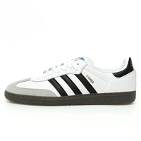 Adidas Originals Samba Low Skateboarding Shoes for Men and Women Unisex Green Tumbled Leather shoes