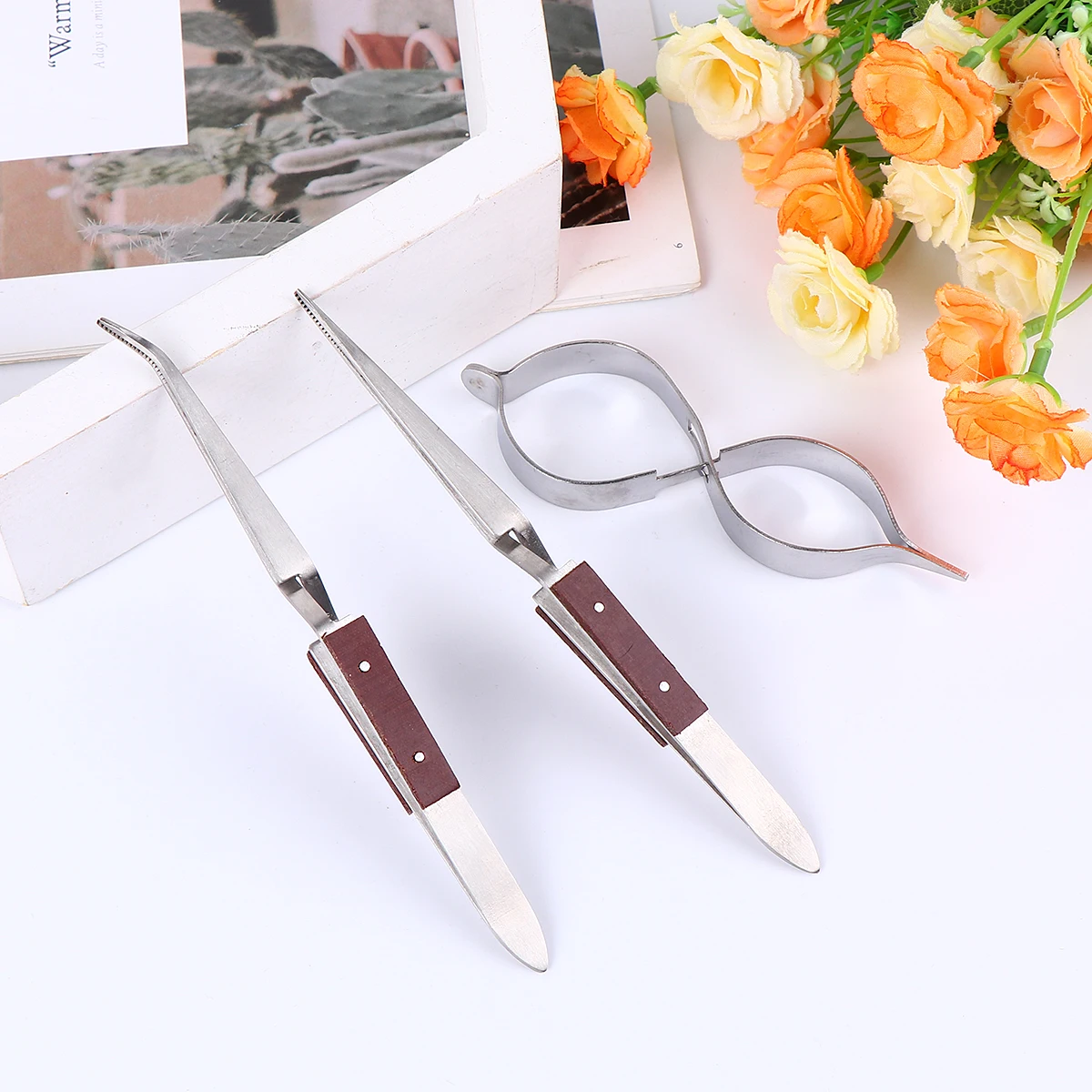 

3PCS Welding Clamp Soldering Tweezers Set Durable Carbon Steel Tools for Jewelry Crafting Electronics Home Store Use