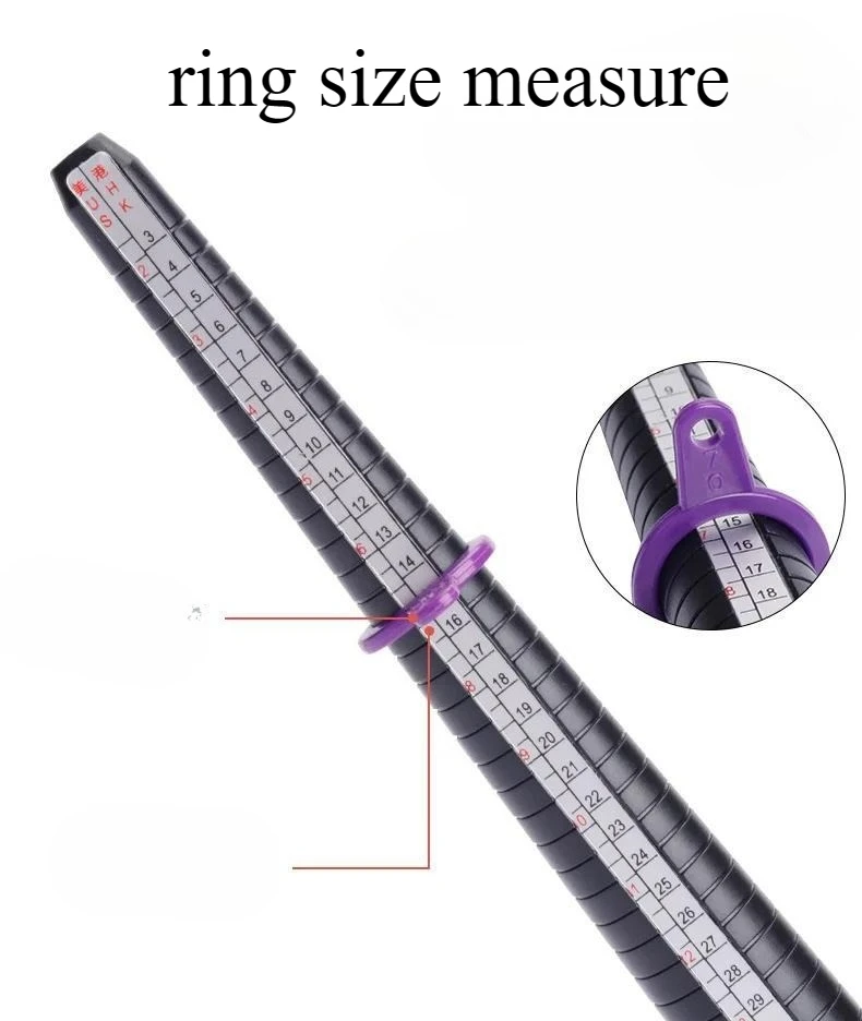 

ring size measurement plastic for DIY jewelry all kind of size stander