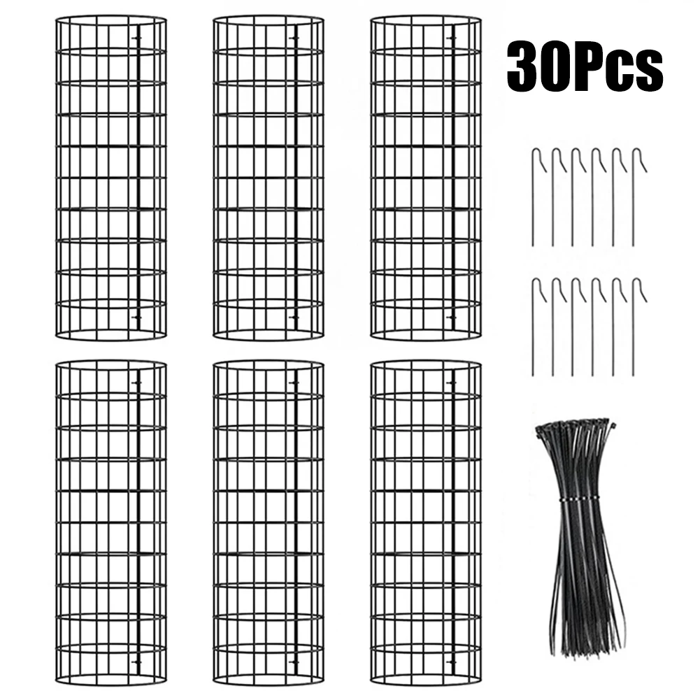 6 Pk Tree Trunk Protector Enhanced Tree Trunk Protection Guards With Metal Stakes Easy-Installation Iron Tree Trunk Protector