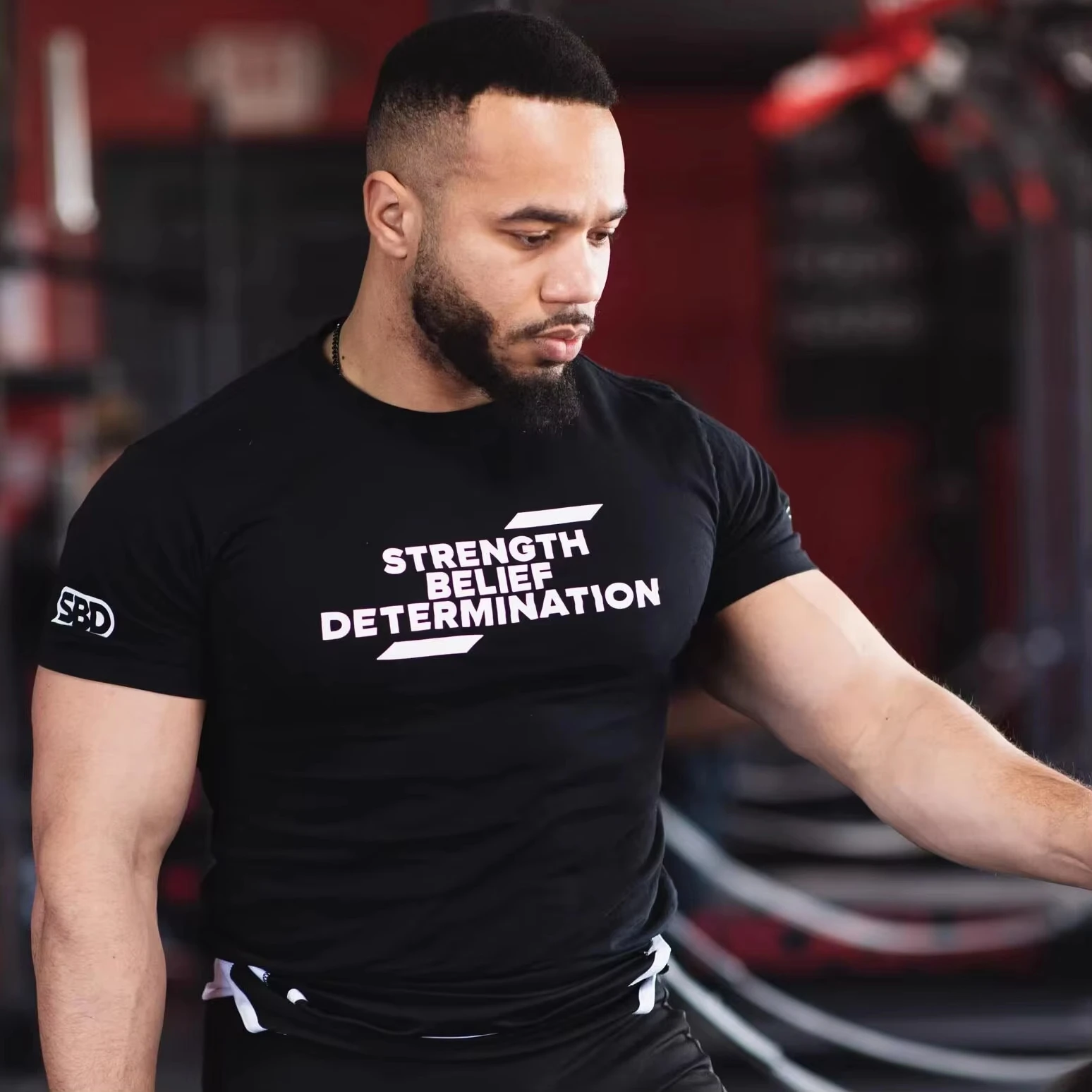 Fitness Gym Motivation Strength Workout Tee Men's Women's Retro Edgy Cool Graphic Print Oversized Short Sleeve Streetwear Top