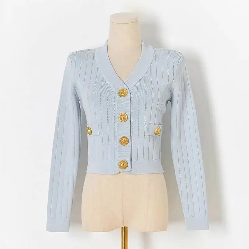 

Элегантный женский однотонный вязаный хлопковый свитер с v-образным вырезом и длинными рукавами